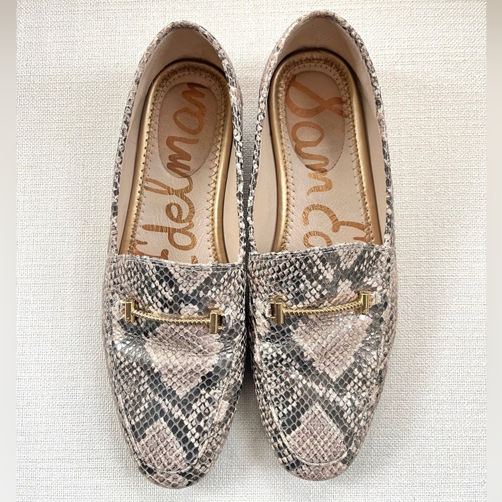 Sam Edelman Lior Leather Loafer in Snake Print Sz 6.5 - Picture 5 of 12